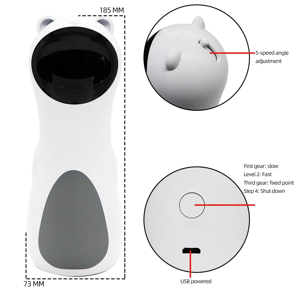 Automatischer 360° Katzen-Laserpointer – Mit Auto-Timer