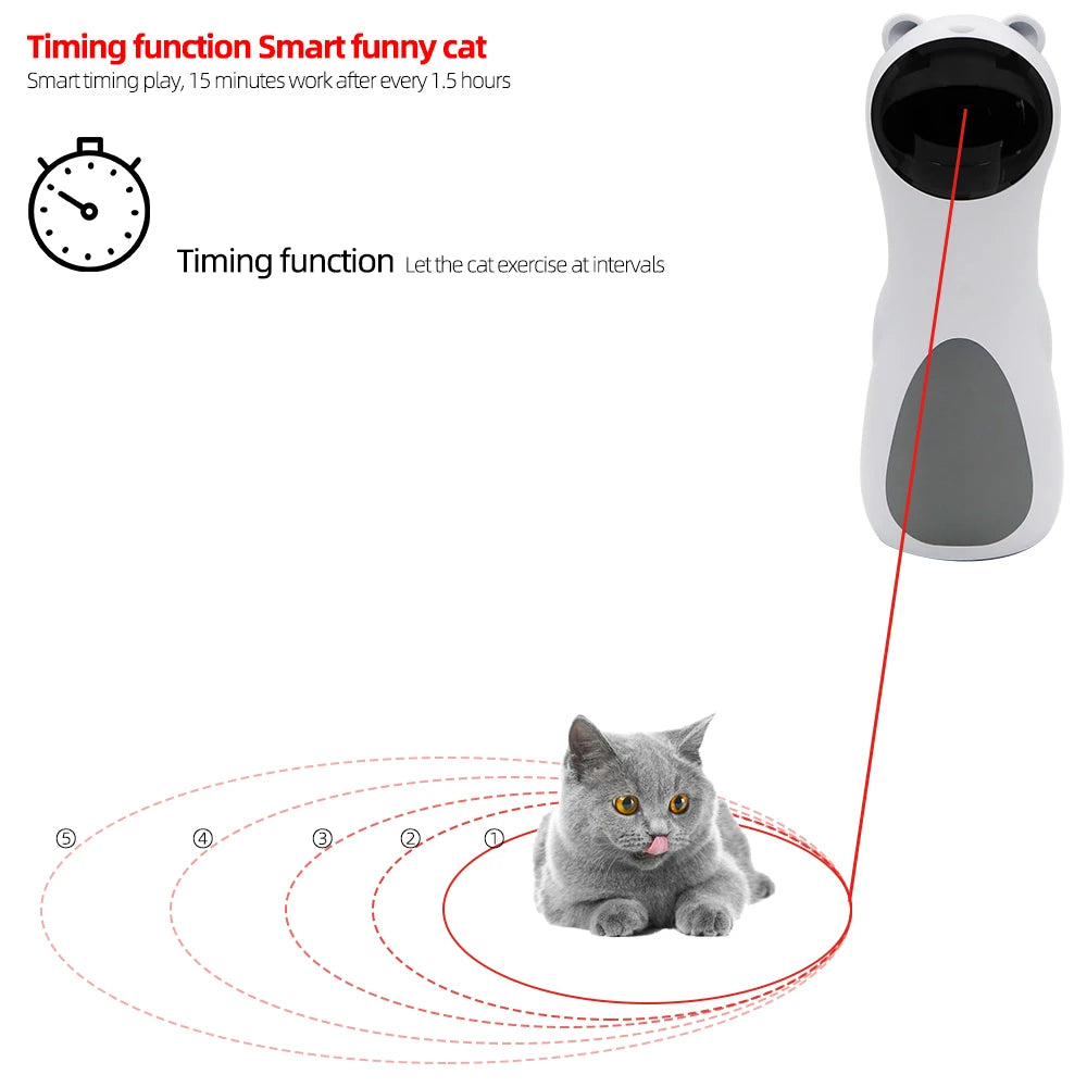 Automatischer 360° Katzen-Laserpointer – Mit Auto-Timer