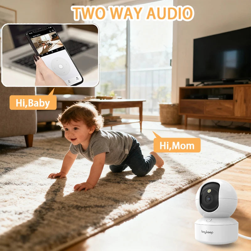2K WiFi Haustier-Kamera – 360° mit Nachtsicht & App