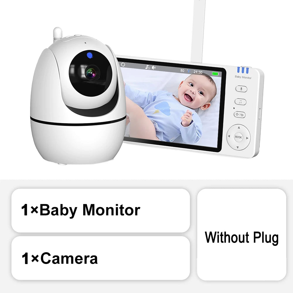 5-Zoll Video-Babyphone mit HD-Kamera & Nachtsicht