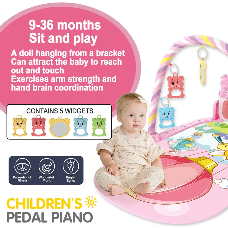 Baby Spielmatte mit Musikbogen & Piano – 0–36 Monate