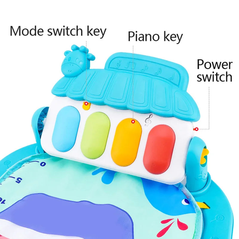 Baby Spielmatte mit Musikbogen & Piano – 0–36 Monate