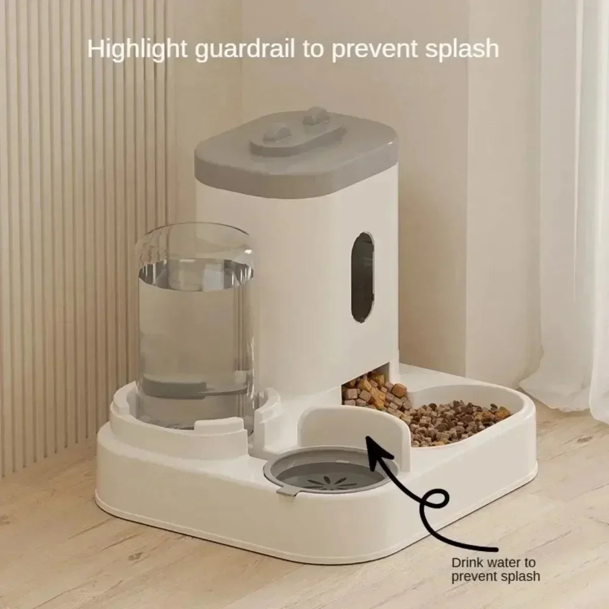 Automatischer Haustier-Futterautomat mit Wasserspender – 2L