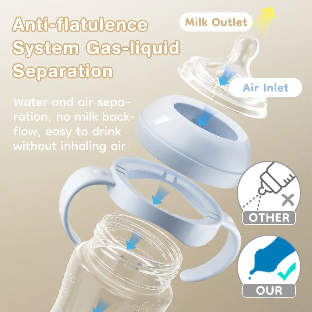 BPA-Freie Babyflasche mit Griff – 150/240/330ml