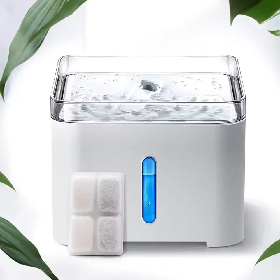 Haustier-Wasserspender 2L mit LED & Aktivkohlefilter